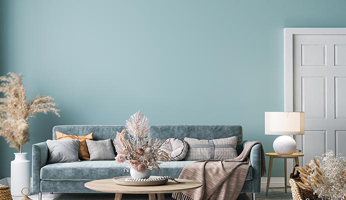 Beautifully painted living room