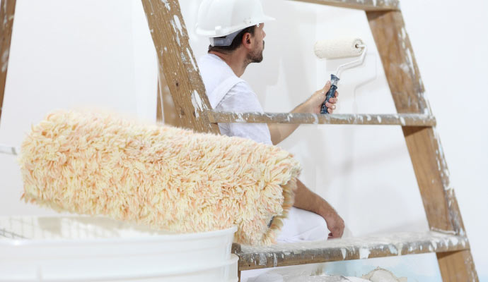 a professional painting an interior
