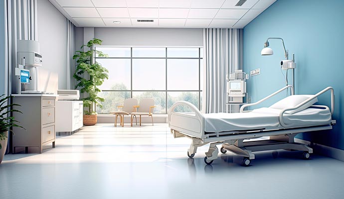 interior of a clean hospital room